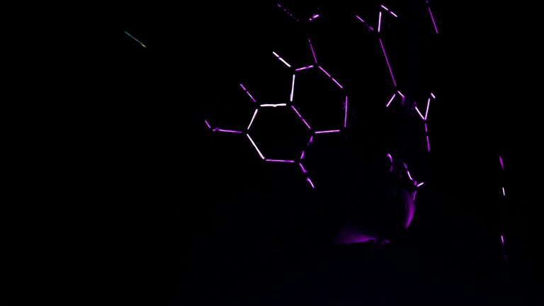 Abstract purple network of connected nodes on a dark background, symbolizing custody and connections between accounts