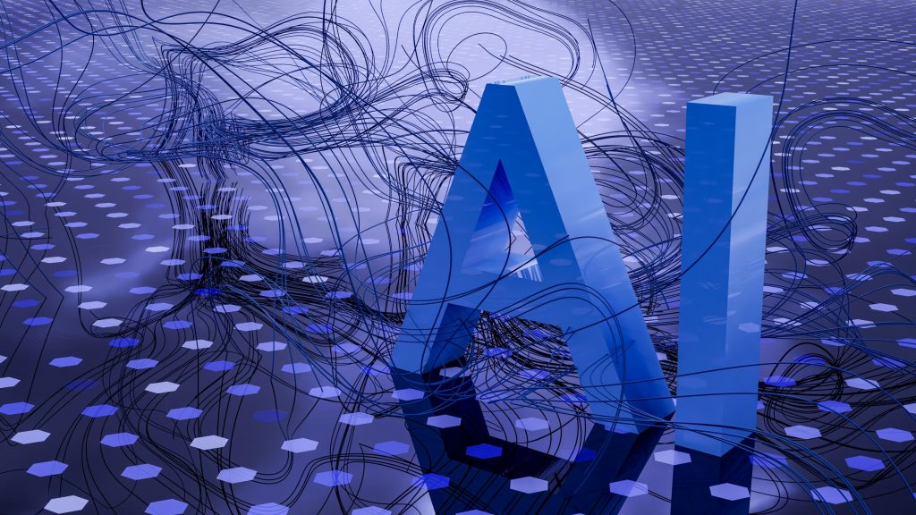 Abstract artificial intelligence artwork illustrating the AI crypto trading bot label