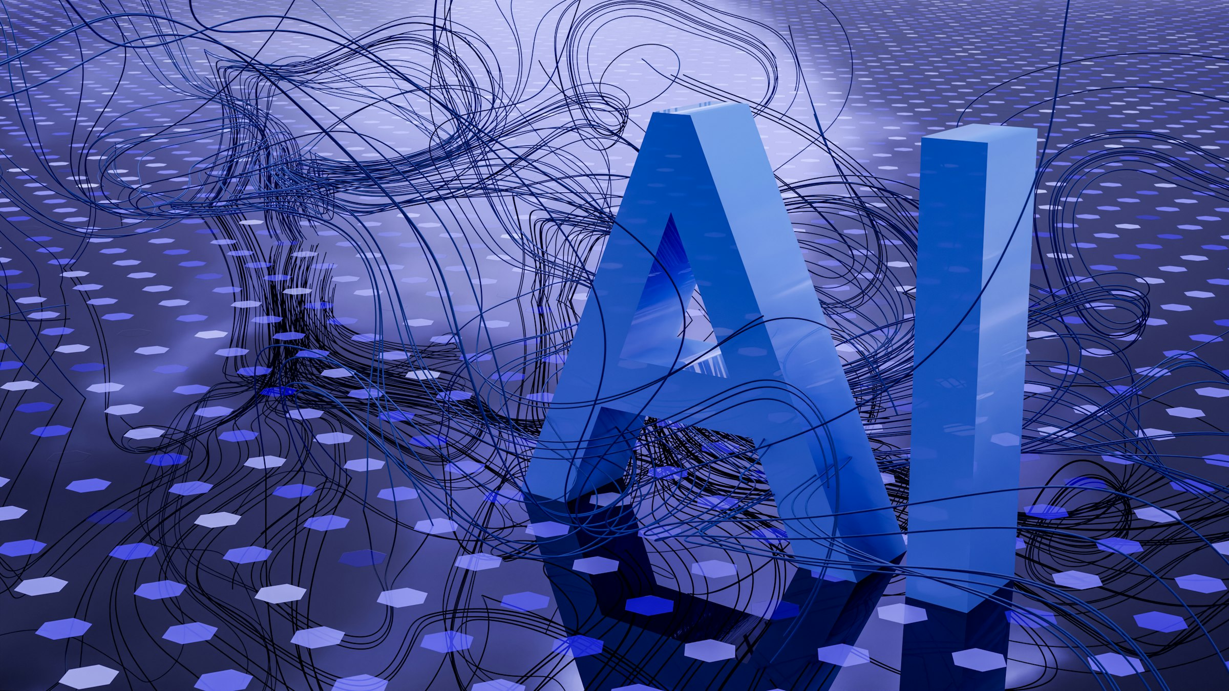Abstract artificial intelligence artwork illustrating the AI crypto trading bot label